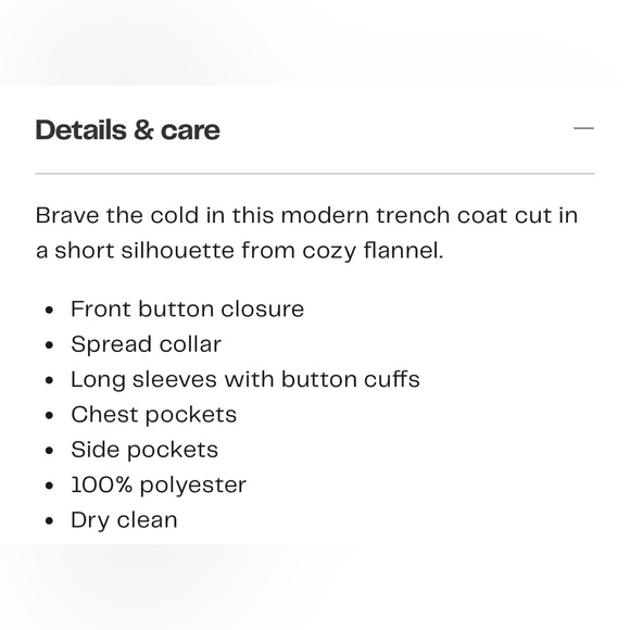 🎉HP🎉Dolce Cabo Short Flannel Trench Coat. Ladies Med. - Picture 4 of 13